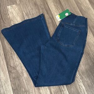 HALARA Blue Flare Wide Leg Jeans